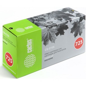 Лазерный картридж CACTUS CS-C725 (Cartridge 725) для Canon LBP 6000 i-Sensys, 6000b i-Sensys, 6020 i-Sensys, 6020b i-Sensys, 6030 i-Sensys, 6030b i-Sensys, 6030w i-Sensys; MF3010 i-Sensys, черный, 1 600 стр.