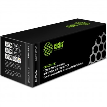 Лазерный картридж CACTUS CS-C731BK (Cartridge 731) для Canon LBP 7100 i-Sensys, 7100cn i-Sensys, 7110 i-Sensys, 7110cw i-Sensys; MF623cn i-Sensys, 628cw i-Sensys, 8230 i-Sensys, 8230cn i-Sensys, 8280 i-Sensys, черный, 1 600 стр.
