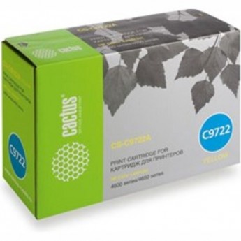Лазерный картридж CACTUS CS-C9722AR (HP 641A) для HP Color LaserJet 4600, 4600dn, 4600dtn, 4600hdn, 4600n, 4610, 4650, 4650dn, 4650dtn, 4650hdn, 4650n; Canon imageClass C2500; Canon LBP 85, 2510, 5500, желтый, 8 000 стр.