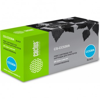 Лазерный картридж CACTUS CS-CC530A (HP 304A) для HP Color LaserJet CM2320 MFP, CM2320fxi (CC435A), CM2320n, CM2320nf (CC436A), CP2020 series, CP2025 (CB493A), CP2025dn (CB495A), CP2025n (CB494A), CP2025x, черный, 3 500 стр.