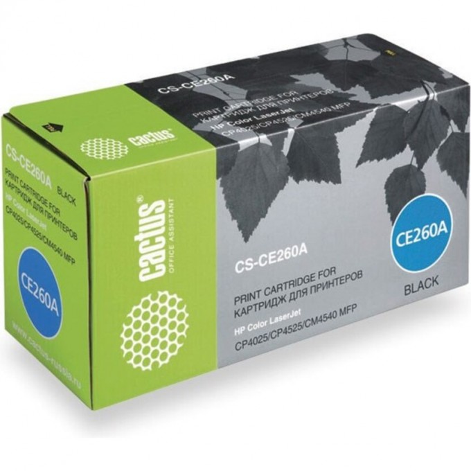 Комплект картриджей CACTUS CS-CE260A (HP 647A) для HP Color LaserJet CM4540 MFP, CM4540f MFP, CM4540fskm MFP, CM4540mfp, CP4020, CP4025, CP4025dn, CP4025n, CP4520, CP4525, CP4525dn, CP4525n, CP4525xh CS-CE260A-1-2-3