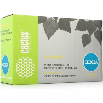 Лазерный картридж CACTUS CS-CE262AR (HP 648A) для HP Color LaserJet CP4020 Enterprise, CP4025 Enterprise, CP4025dn, CP4025n, CP4520 Enterprise, CP4525 Enterprise, CP4525dn, CP4525n, CP4525xh, желтый, 11 000 стр.