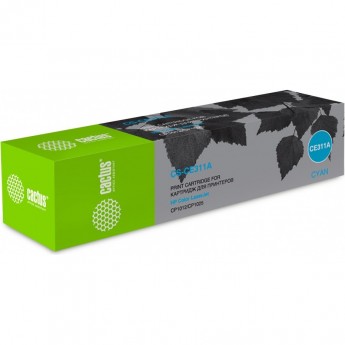 Лазерный картридж CACTUS CS-CE311A (HP 126A) для HP Color LaserJet CP1012 Pro, CP1025 Pro (CF346A), CP1025nw Pro (CE918A), CP1025 Pro Plus, M175a color MFP Pro (CE865A), M175nw (CE866A), M275 (CF040A), голубой, 1 000 стр.