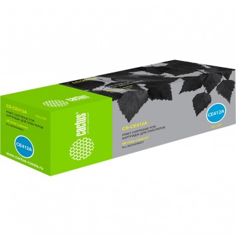 Лазерный картридж CACTUS CS-CE412A (HP 305A) для HP Color LaserJet M351, M351a Pro, M375, M375nw MFP Pro, M451, M451dn Pro, M451dw Pro, M451nw Pro, M475, M475dn MFP Pro, M475dw MFP Pro, желтый, 2 600 стр.