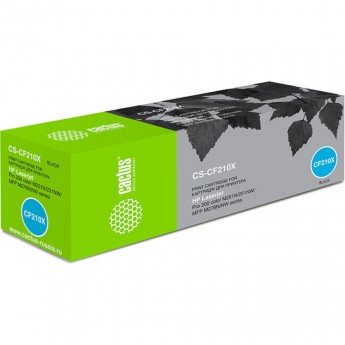 Лазерный картридж CACTUS CS-CF210X (HP 131X) для HP Color LaserJet M251 (Pro 200 color), M251n, M251nw, M276 (Pro 200 color MFP), M276n (200 color MFP), M276nw (200 color MFP), черный, увеличенной емкости, 2 400 стр.