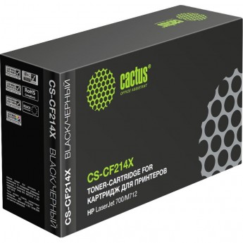 Лазерный картридж CACTUS CS-CF214X (HP 14X) для принтеров HP LaserJet M712 Pro 700, M712dn Pro 700, M712n Pro 700, M712xh Pro 700, M725 Enterprise 700, M725dn Enterprise 700 (CF066A), M725f Enterprise 700 (CF067A), черный, увеличенной емкости, 17 500 стр.
