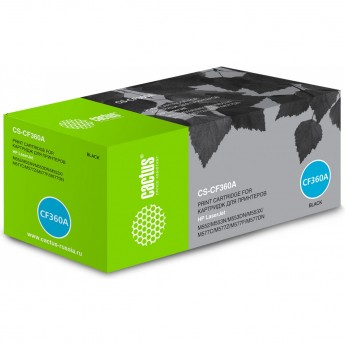Лазерный картридж CACTUS CS-CF360A (HP 508A) для HP Color LaserJet M552dn Enterprise, M553 series, M553dn Enterprise, M553n Enterprise, M553x Enterprise, M577c Enterprise, M577dn Enterprise, M577f Enterprise, черный, 6 000 стр.