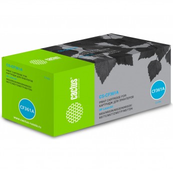 Лазерный картридж CACTUS CS-CF361A (HP 508A) для HP Color LaserJet M552dn Enterprise, M553 series, M553dn Enterprise, M553n Enterprise, M553x Enterprise, M577c Enterprise, M577dn Enterprise, M577f Enterprise, голубой, 5 000 стр.