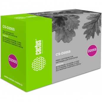 Лазерный картридж CACTUS CS-D205S (MLT-D205S) для Samsung ML3300, 3310d, 3310nd, 3312nd, 3710, 3710d, 3710nd, 3712dw, 3712nd; SCX 4833fd, 4833fr, 4833, 4835, 5637, 5637fr, 5639, 5639fr, 5737fw, 5739fw, черный, 2 000 стр.