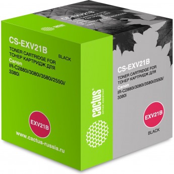 Лазерный картридж CACTUS CS-EXV21B (C-EXV 21) для Canon IR C2380, C2380i, C2550, C2550i, C2880, C2880i, C3080, C3080i, C3380, C3380e, C3380i, C3380ne, C3480, C3480i, C3580, C3580i, C3580ne, C3880, C3880i, черный, 26 000 стр.