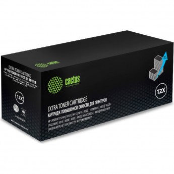 Лазерный картридж CACTUS CS-Q2612X-MPS (HP 12A) для HP LaserJet 1010, 1012, 1015, 1018, 1020, 1020 Plus, 1022, 1022n, 1022nw, 3015, 3020, 3030, 3050, 3050z, 3052, 3055, M1005 MFP, M1300 MFP, черный, увеличенной емкости, 3 000 стр.
