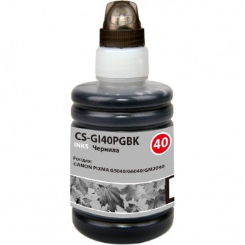 Чернила CACTUS CS-GI40PGBK для Canon Pixma G5040, G6040, GM2040, черный, 100 мл