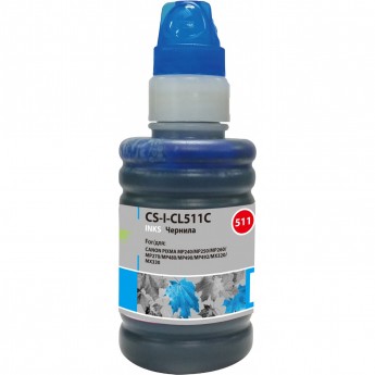 Чернила CACTUS CS-I-CL511C для Canon PIXMA MP240, MP250, MP260, MP270, MP480, голубой, 100 мл