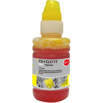 Чернила CACTUS CS-I-CL511Y для Canon PIXMA MP240, MP250, MP260, MP270, MP480, желтый, 100 мл