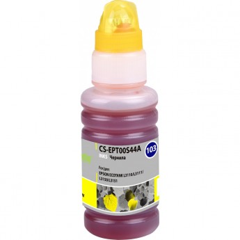 Чернила CACTUS CS-EPT00S44A для Epson Ecotank L1110, L3100, L3101, L3110, L3150, L3151, желтый, 70 мл