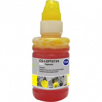 Чернила CACTUS CS-I-EPT0734 для Epson Stylus С79, C110, СХ3900, CX4900, CX5900, желтый, 100 мл