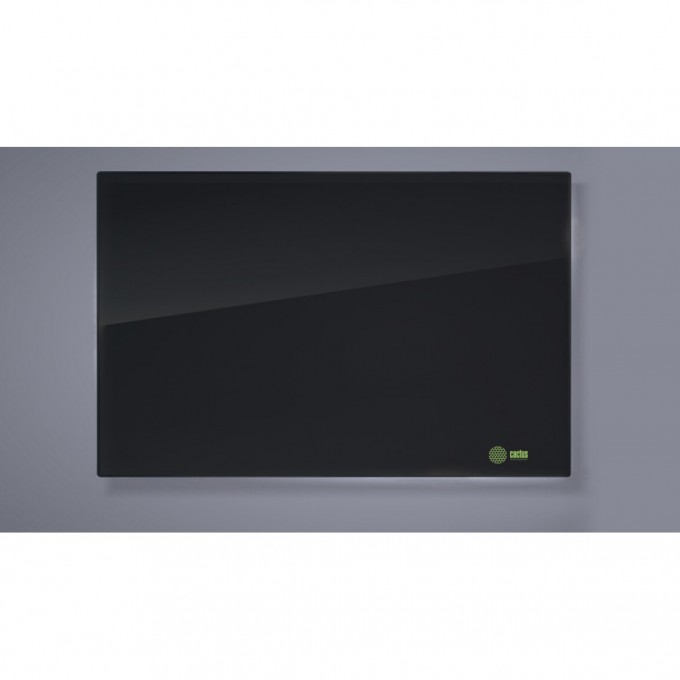 Демонстрационная доска CACTUS магнитно-маркерная, стеклянная, черная, 65x100 см. CS-GBD-65X100-BK