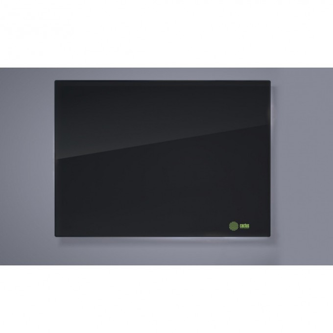 Демонстрационная доска CACTUS магнитно-маркерная, стеклянная, черная, 90x120 см. CS-GBD-90X120-BK
