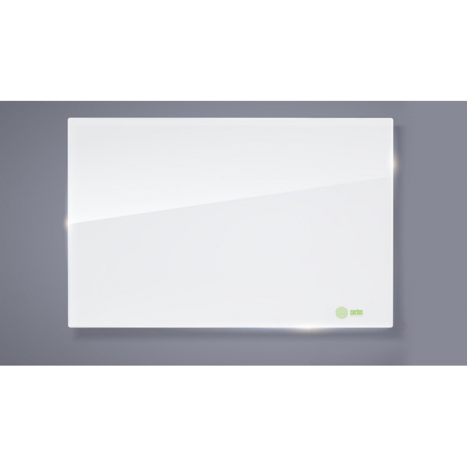 Демонстрационная доска CACTUS , магнитно-маркерная, стеклянная, ультра белая, 65x100 см. CS-GBD-65X100-UWT