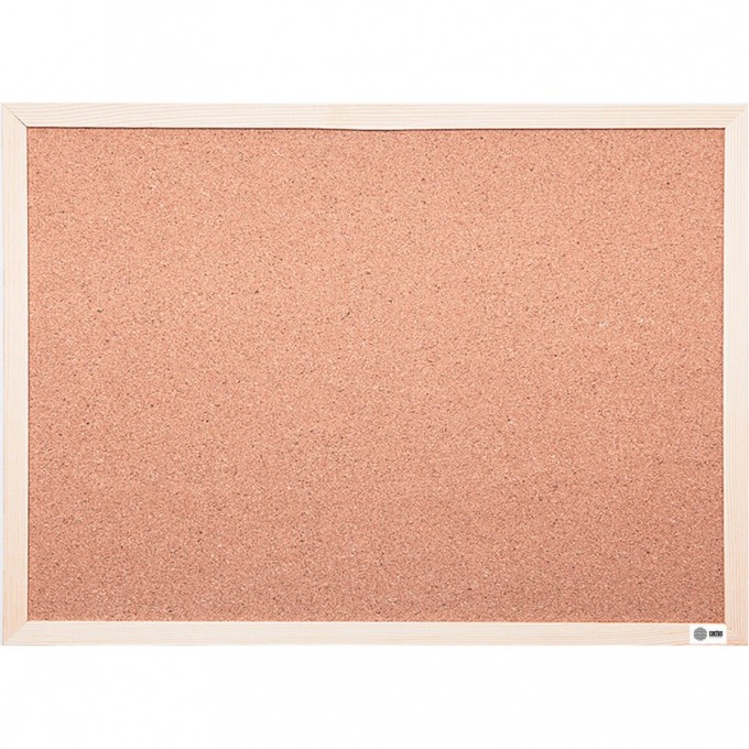 Демонстрационная доска CACTUS пробковая, деревянная рама, 45x60 см. CS-CWBD-45X60
