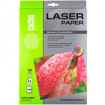 Фотобумага CACTUS CS-LPA4160100, формат A4, 160г/м2, белая