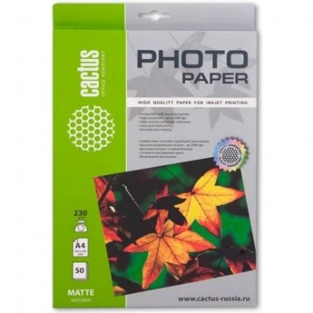Фотобумага CACTUS CS-MA423050, формат A4, 230г/м2, белая