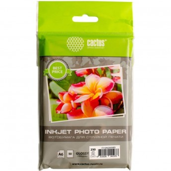 Фотобумага CACTUS CS-GA623050ED, формат А6, 230г/м2, белая