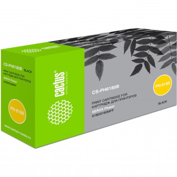 Комплект картриджей CACTUS CS-PH6180BK-PH6180C-PH6180M-PH6180Y для принтеров Xerox Phaser 6180, 6180dn, 6180mfp, 6180n, 6180vn