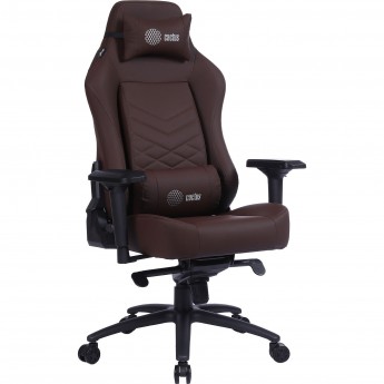 Кресло игровое CACTUS CS-CHR-0112BR цвет: коричневый, обивка: эко.кожа, крестовина: металл пластик черный