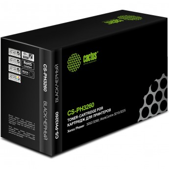 Лазерный картридж CACTUS CS-PH3260 (106R02778) для Xerox Phaser 3052, 3052ni, 3260, 3260dni; WorkCentre 3215, 3215dn, 3215ni, 3225, черный, 3 000 стр.