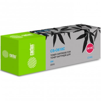 Лазерный картридж CACTUS CS-O610C (44315307) для принтеров Oki C610n, C610dn, голубой, 6 000 стр.