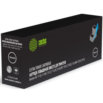 Лазерный картридж CACTUS CS-TN1075A-MPS черный для Brother HL-1110, 1112, 1510, 1512, 1810, 1815 (2'000 стр.)