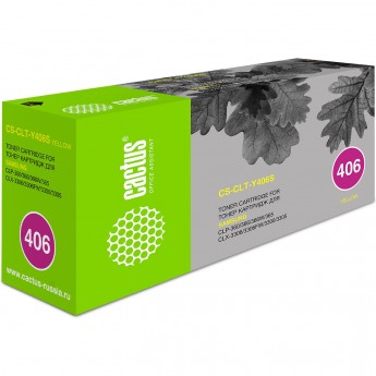 Лазерный картридж CACTUS CS-CLT-Y406S (CLT-Y406S) для Samsung CLP360, 365, 365w; Xpress C410w, C460w, желтый, 1 000 стр.