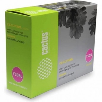 Лазерный картридж CACTUS CS-CLT-Y508L (CLT-Y508L) для Samsung CLP615, 615nd, 620, 620nd, 670, 670nd; CLX6220, 6220fx, 6250, 6250fx, желтый, 4 000 стр.