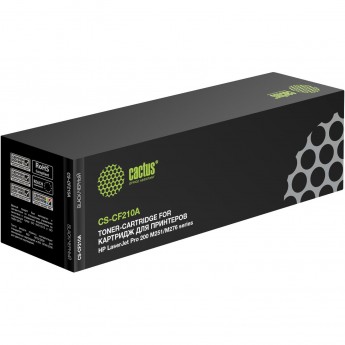 Лазерный картридж CACTUS CS-CF210A (HP 131A) для HP Color LaserJet M251, M251n, M251nw, M276, M276n, M276nw, черный, 1 600 стр.