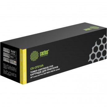Лазерный картридж CACTUS CS-CF212A (HP 131A) для HP Color LaserJet M251, M251n, M251nw, M276, M276n, M276nw, желтый, 1 800 стр.