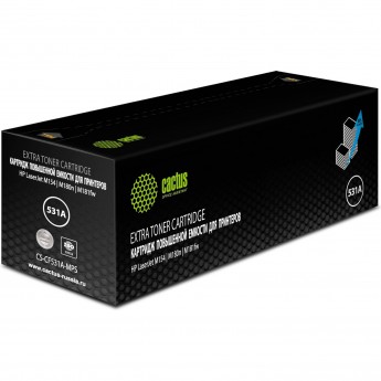 Лазерный картридж CACTUS CS-CF531A-MPS (HP 205A) для HP LaserJet M154, M180n, M181fw, голубой, увеличенной емкости, 2 700 стр.