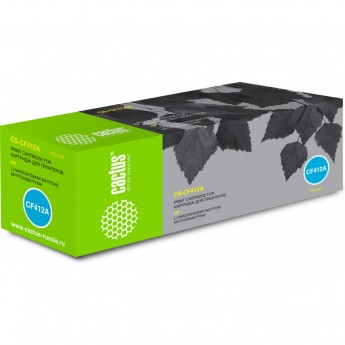 Лазерный картридж CACTUS CS-CF412A (HP 410A) для HP Color LaserJet M377, M377dw, M452 Pro, M477, M477fdn, M477fdw, M477fnw, желтый, 2 300 стр.