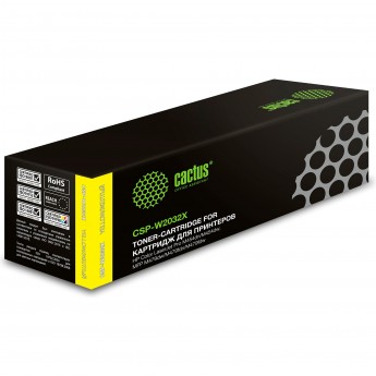 Лазерный картридж CACTUS CS-W2032XRU (HP 415X) для HP Color LaserJet M454dn Pro, M454dw Pro, M479dw Pro MFP, M479fdn Pro MFP, M479fdw Pro MFP, M479fnw Pro MFP, желтый, увеличенной емкости, 6 000 стр.