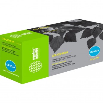 Лазерный картридж CACTUS CS-CE402A (HP 507A) для HP Color LaserJet M551, M551dn (CF082A), M551n , M551xh, M570, M570dn, M570dw, M575, M575dn, M575f, желтый, 6 000 стр.