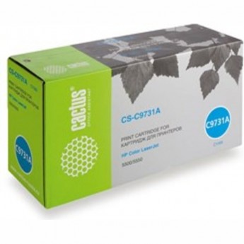 Лазерный картридж CACTUS CS-C9731AR (HP 645A) для HP Color LaserJet 5500, 5500DN, 5500DTN, 5500HDN, 5500TDN, 5500N, 5550, 5550DN, 5550DTN, 5550HDN, 5550N, голубой, 12 000 стр.