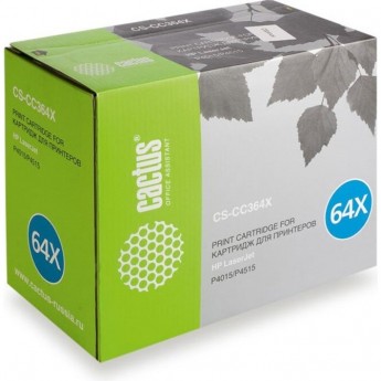 Лазерный картридж CACTUS CS-CC364X (HP 64X) для HP LaserJet P4010, P4015, P4015dn, P4015n, P4015tn, P4015x, P4510, P4515, P4515n, P4515tn, P4515x, P4515xm, черный, увеличенной емкости, 24 000 стр.