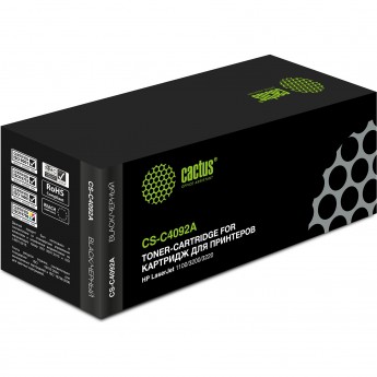 Лазерный картридж CACTUS CS-C4092A (HP 92A) для HP LaserJet 1100, 1100a AiO, 1100axi AiO, 1100se, 1100xi, 3200, 3200m, 3200se, 3220, черный, 2 500 стр.