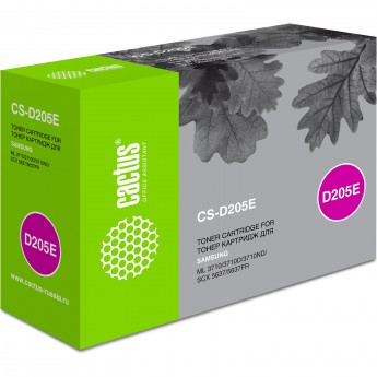 Лазерный картридж CACTUS CS-D205E (MLT-D205E) для Samsung ML3312nd, 3710, 3710d, 3710nd, 3712dw, 3712nd; SCX5637, 5637fr, 5639, 5639fr, 5737fw, 5739fw, черный, увеличенной емкости, 10 000 стр.