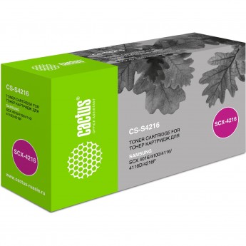 Лазерный картридж CACTUS CS-S4216 (SCX-4216D3) для Samsung SCX4016, 4116, 4216, 4216f; SF560, 565, 565P, 750, 755, 755p, черный, 3 000 стр.