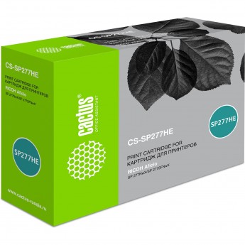 Лазерный картридж CACTUS CS-SP277HE (SP 277HE) для Ricoh Aficio SP 277NwX, SP 277SFNwX, SP 277SNwX, черный, 2 600 стр.