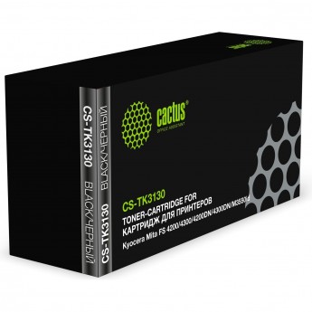 Лазерный картридж CACTUS CS-TK3130 (TK-3130) для Kyocera Mita Ecosys M3550idn, M3560idn; Kyocera Mita FS 4200, 4200dn, 4300, черный, 25 000 стр.