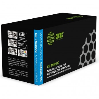Лазерный картридж CACTUS CS-TK5220C (TK-5220C) для Kyocera Ecosys M5521cdn, M5521cdw, P5021cdn, P5021cdw, голубой, 1 200 стр.