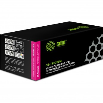 Лазерный картридж CACTUS CS-TK5230M (TK-5230M) для Kyocera Ecosys M5521cdn, M5521cdw, P5021cdn, P5021cdw, пурпурный, 2 600 стр.
