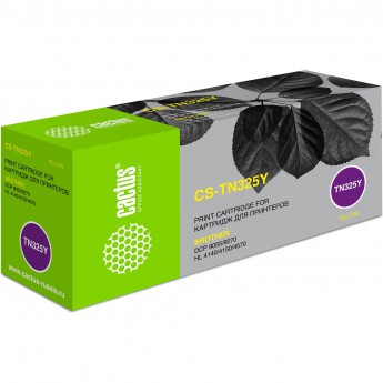 Лазерный картридж CACTUS CS-TN325Y (TN-325Y) для принтеров Brother HL 4140cn, HL 4150cdn, HL 4570cdw, HL 4570cdwt, DCP 9055cdn, DCP 9270cdn, MFC 9460cdn, MFC 9465cdn, MFC 9970cdw, желтый, 3 500 стр.